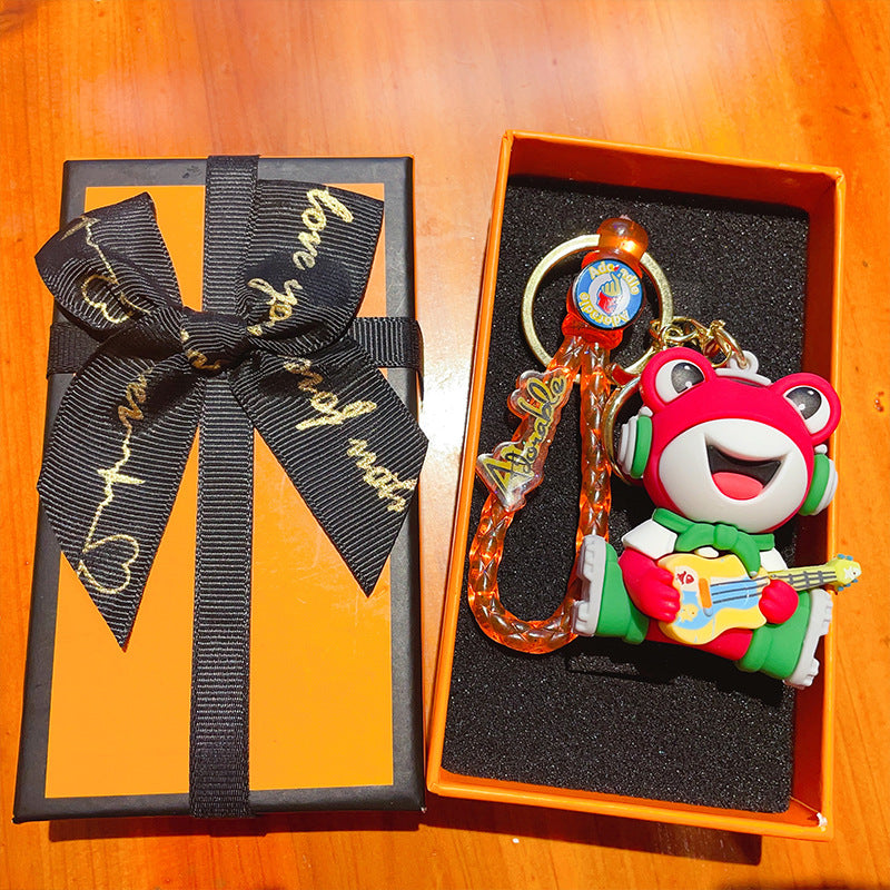 Wholesale Cute Frog PVC Doll Keychain