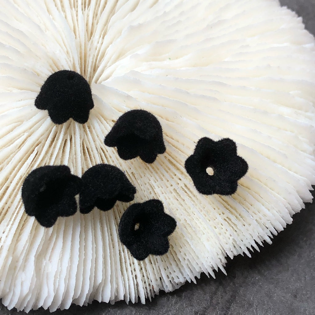 Wholesale 10PCS Flocked Colorful Lily of The Valley Beads