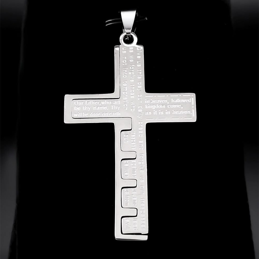 Wholesale Men's Stainless Steel Cross Necklaces