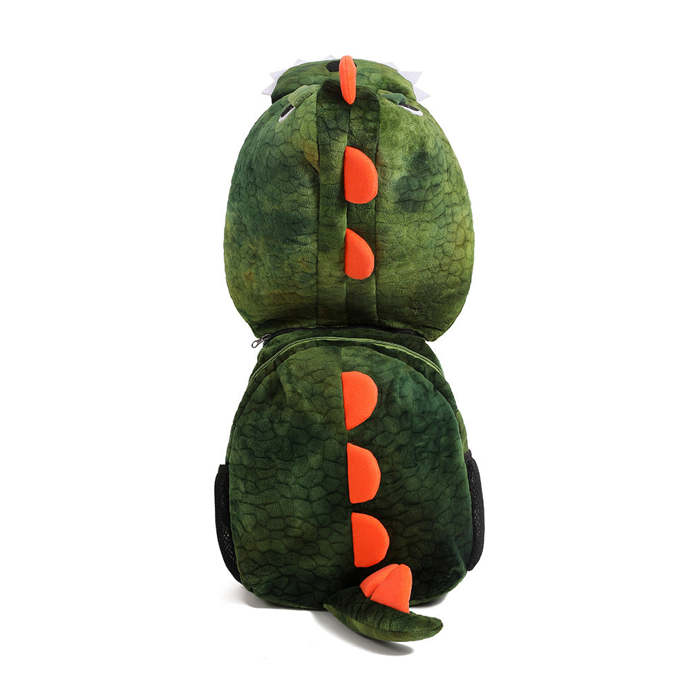 Wholesale Creative Cartoon Dinosaur Children's Hooded Plush School Bag