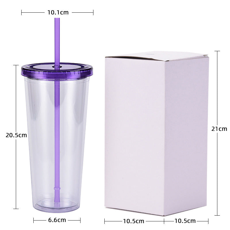 Wholesale  24oz plastic pipette cup creative transparent cold drink cup with lid water cup