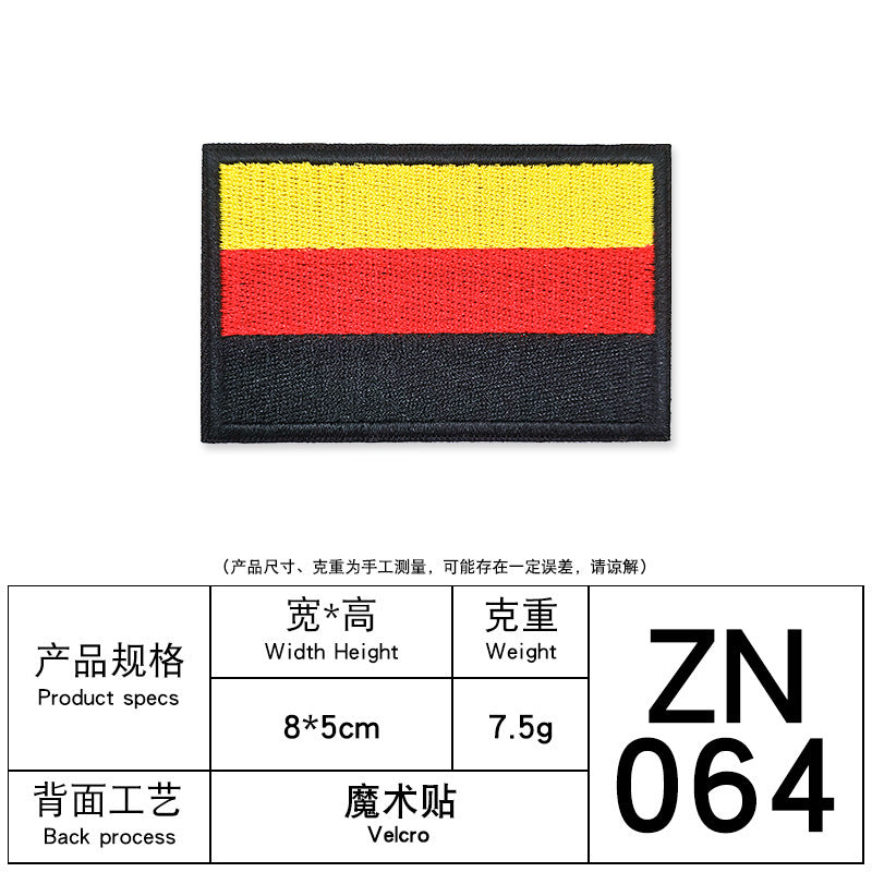 Wholesale National Flag Embroidered Armband Hat Patch