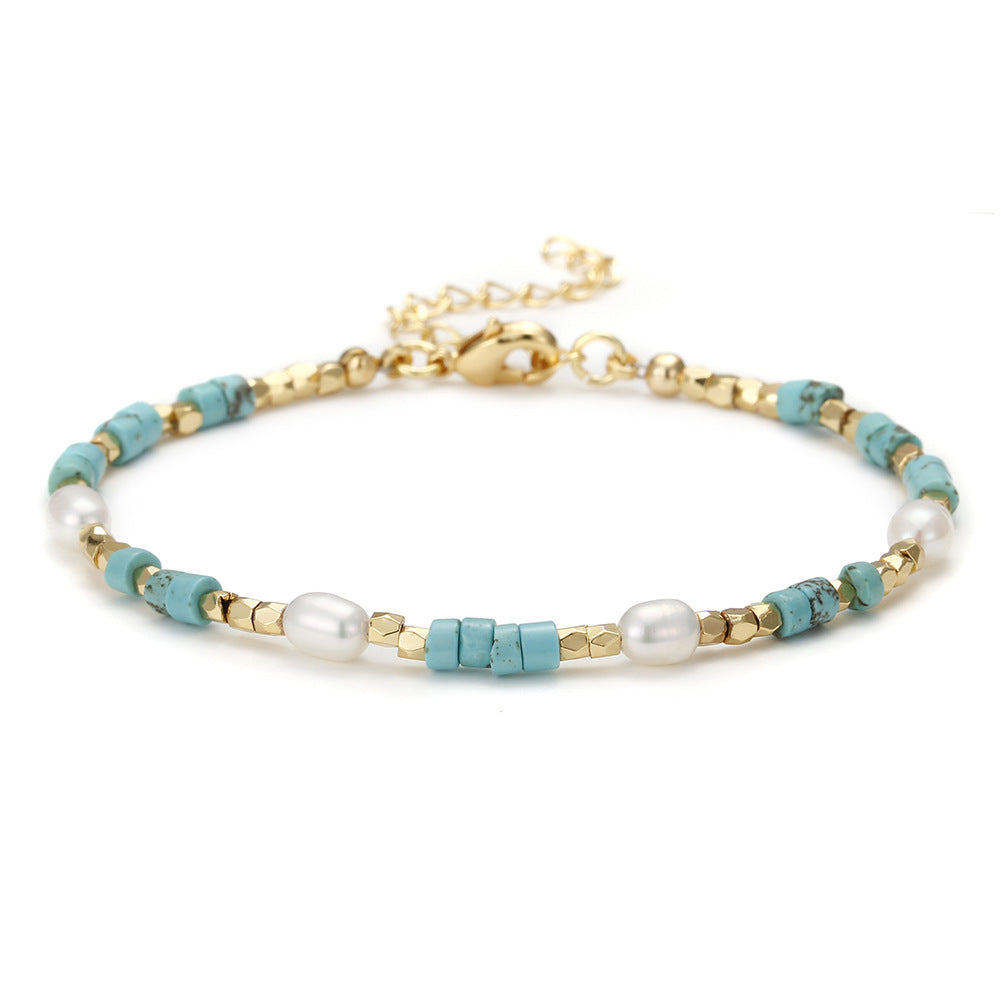 Wholesale Colored Stacked Natural Stone Bracelet