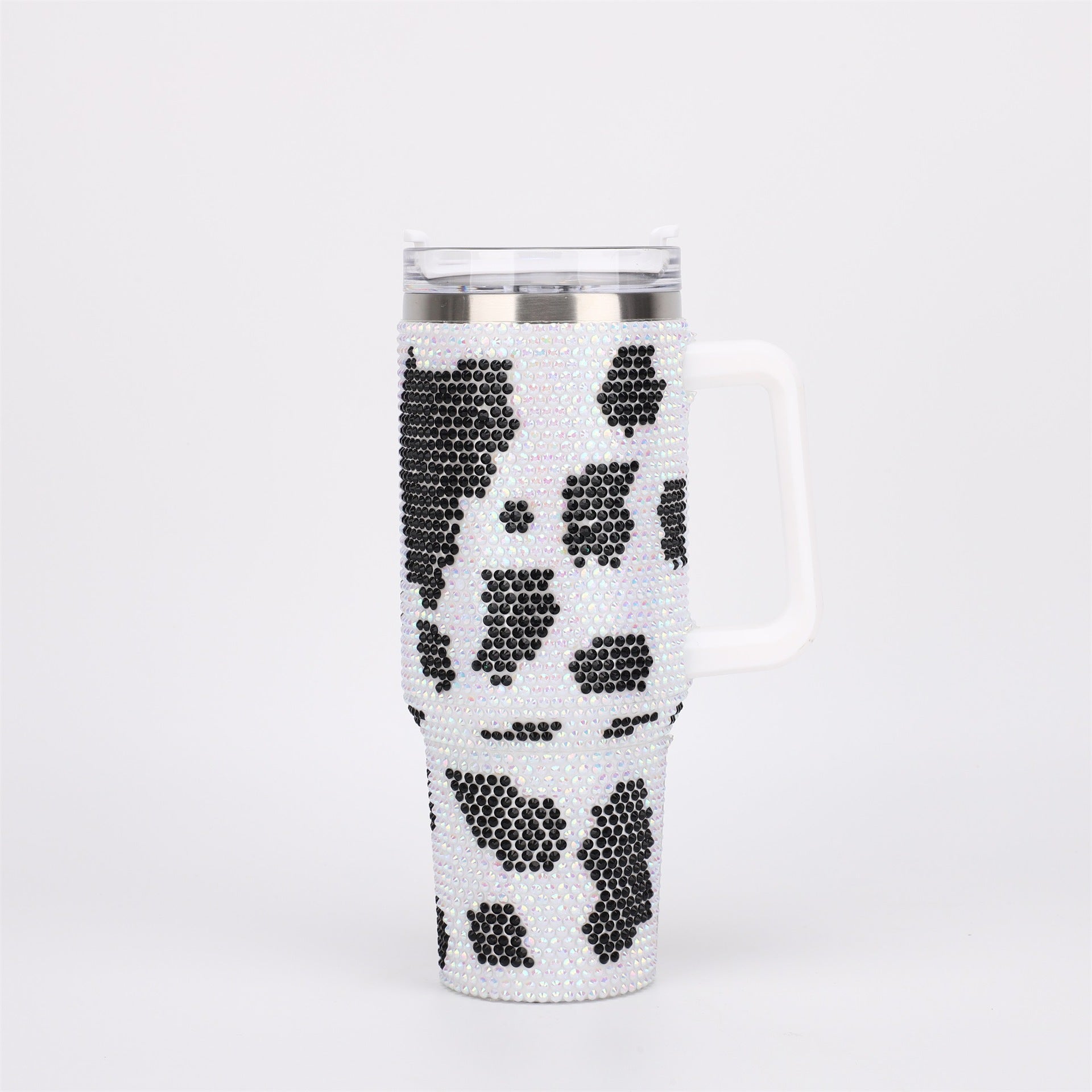 Wholesale Tumbler Cow Pattern Diamond 40oz Car Cup Straw Cup Ice Bullies Cup