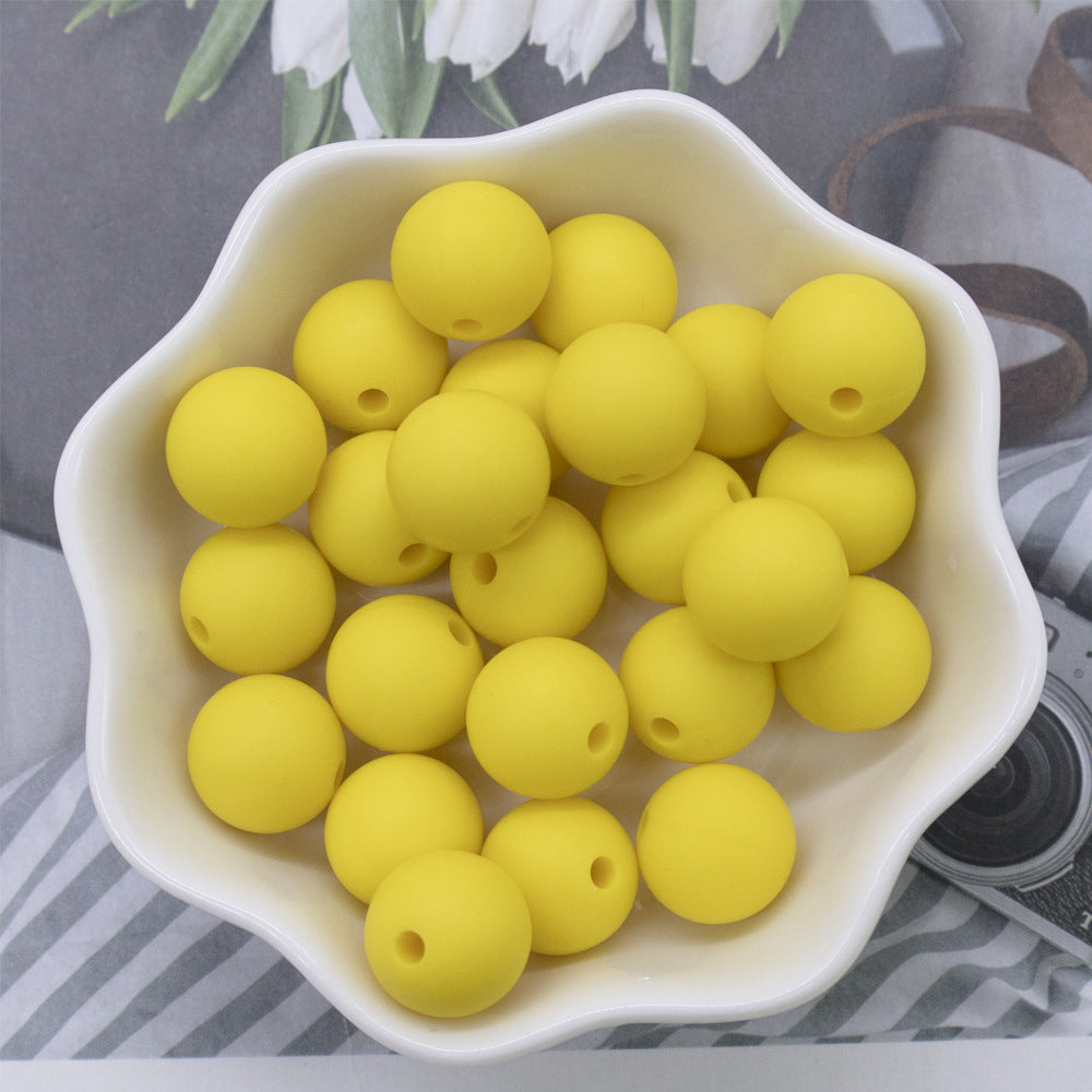 Wholesale 100PCS/PACK 15mm Baby Teether Silicone Round Beads