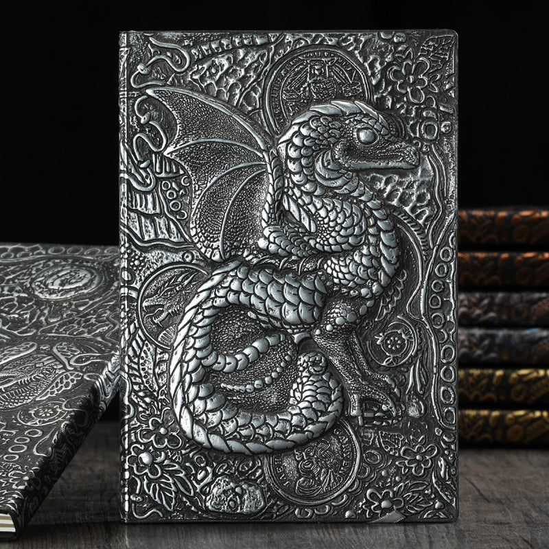 Wholesale PU Dinosaur Retro Relief Notebook A5 Relief Three-dimensional Hand Ledger
