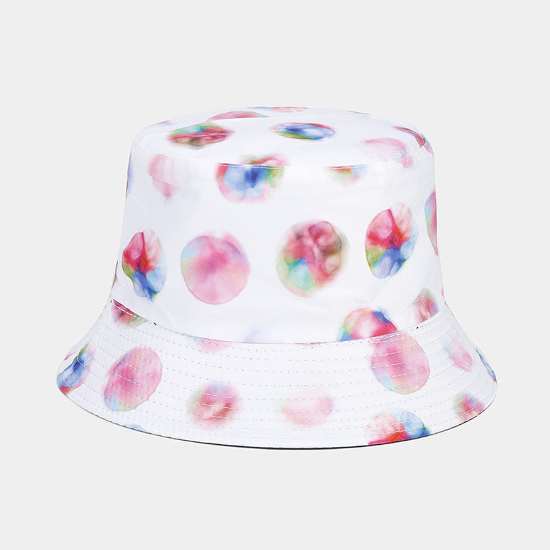 Wholesale  small floral pattern double-sided fisherman hat summer outdoor travel sun protection sun hat tide basin hat