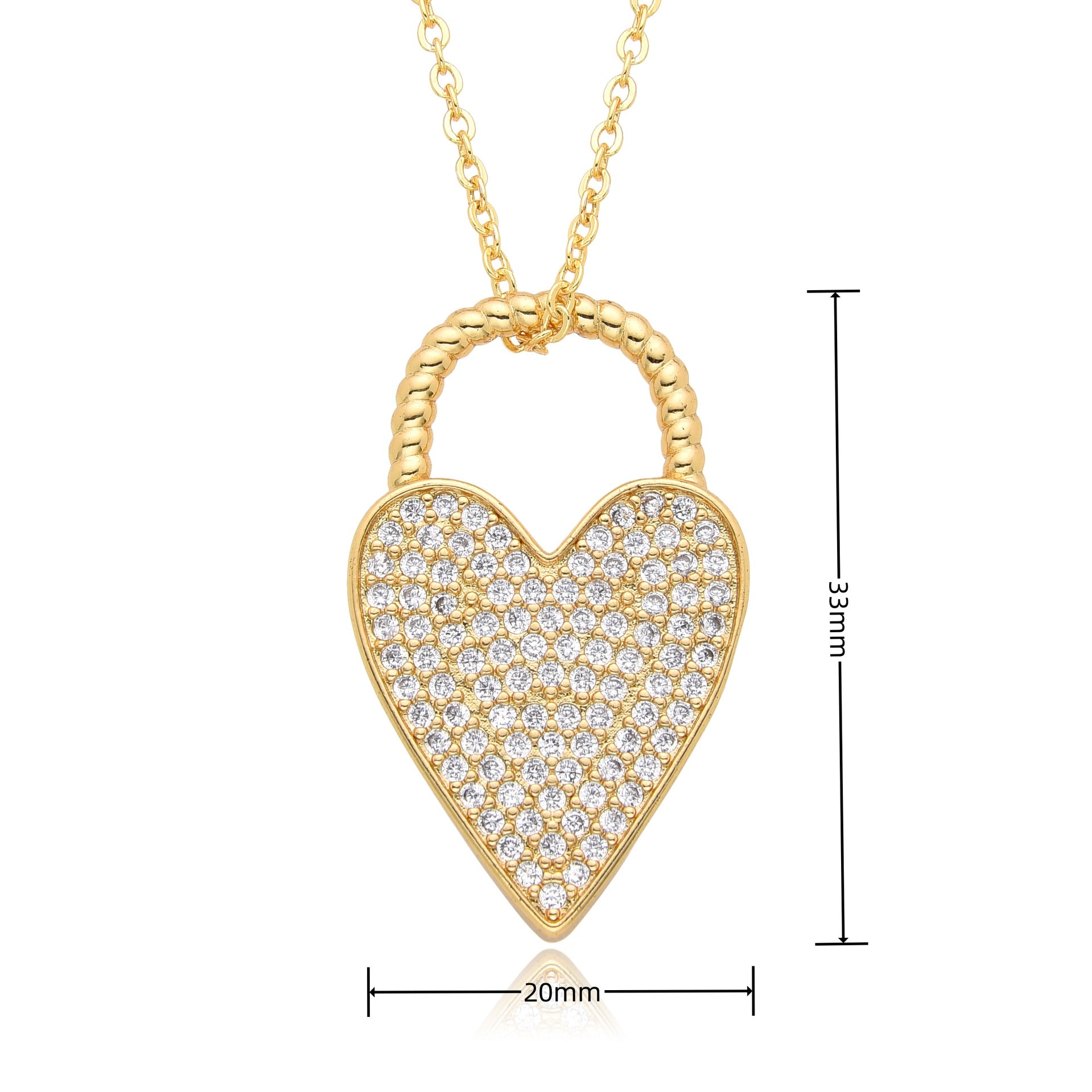 Wholesale Valentine's Day Crown Heart Full Diamond Necklace