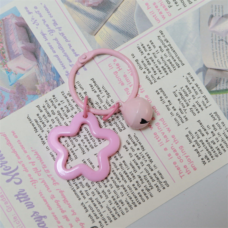 Wholesale Acrylic colorful five-pointed star key chain