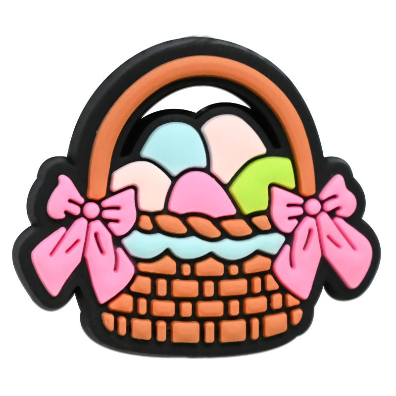 Wholesale  Random 100pcs/pack  Cute cartoon rabbit through-hole beads