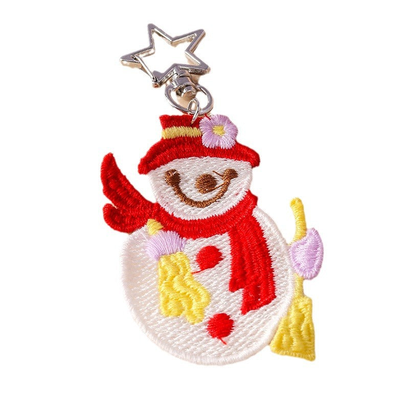 Wholesale Knitted Christmas Snowman Santa Claus Keychain