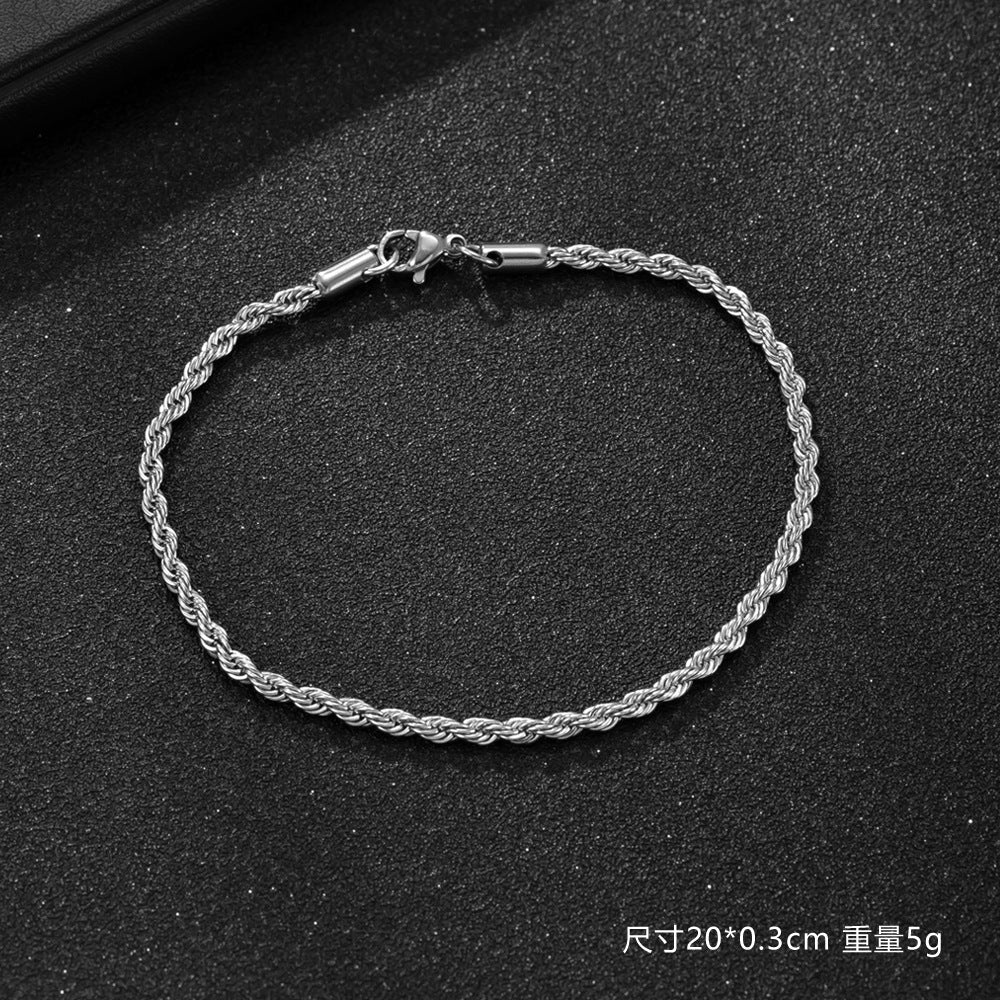 Wholesale Hip hop trendy Cuban chain titanium bracelet