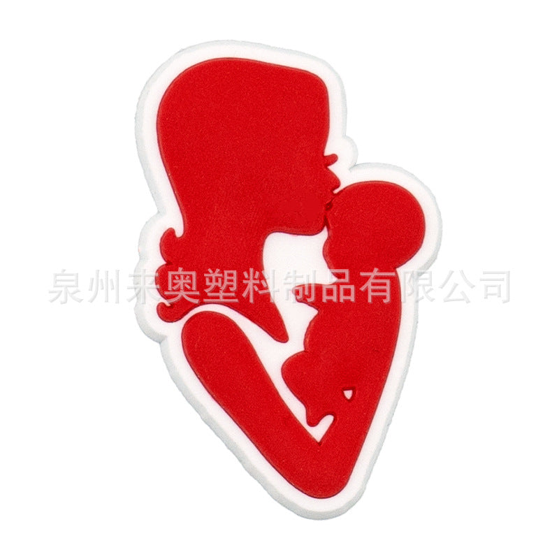 Wholesale 20pcs Parents'  Day straw hat accessories straw dust cover cartoon PVC soft glue straw clip straw cover