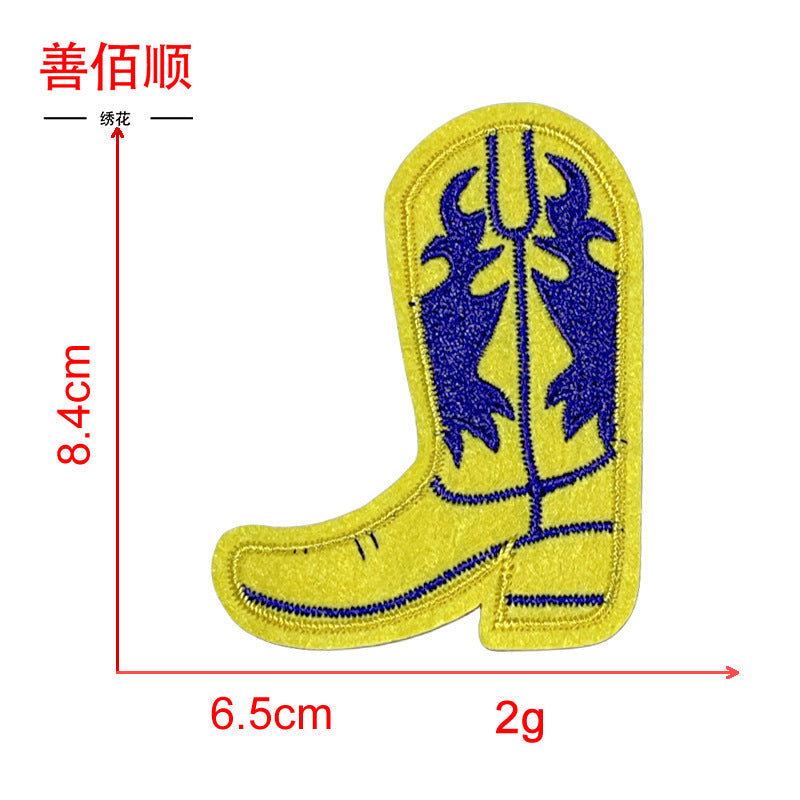 Wholesale 5pcs Shoes Cloth Patch Non-woven Fabric Sewing Boots Jeans Personalized Decoration Patch FS