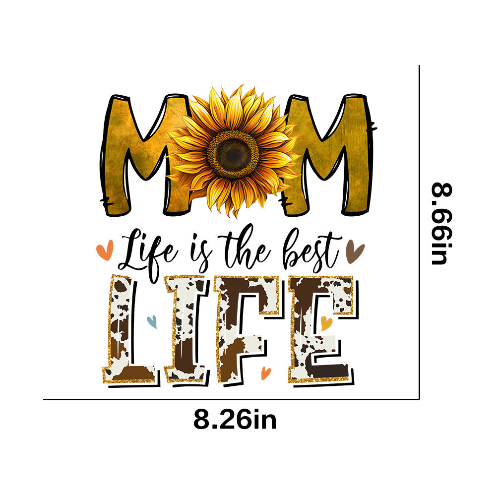 Wholesale 10pcs/pack Hot Stamping  Mother' s Day Theme Letter Flower Peach