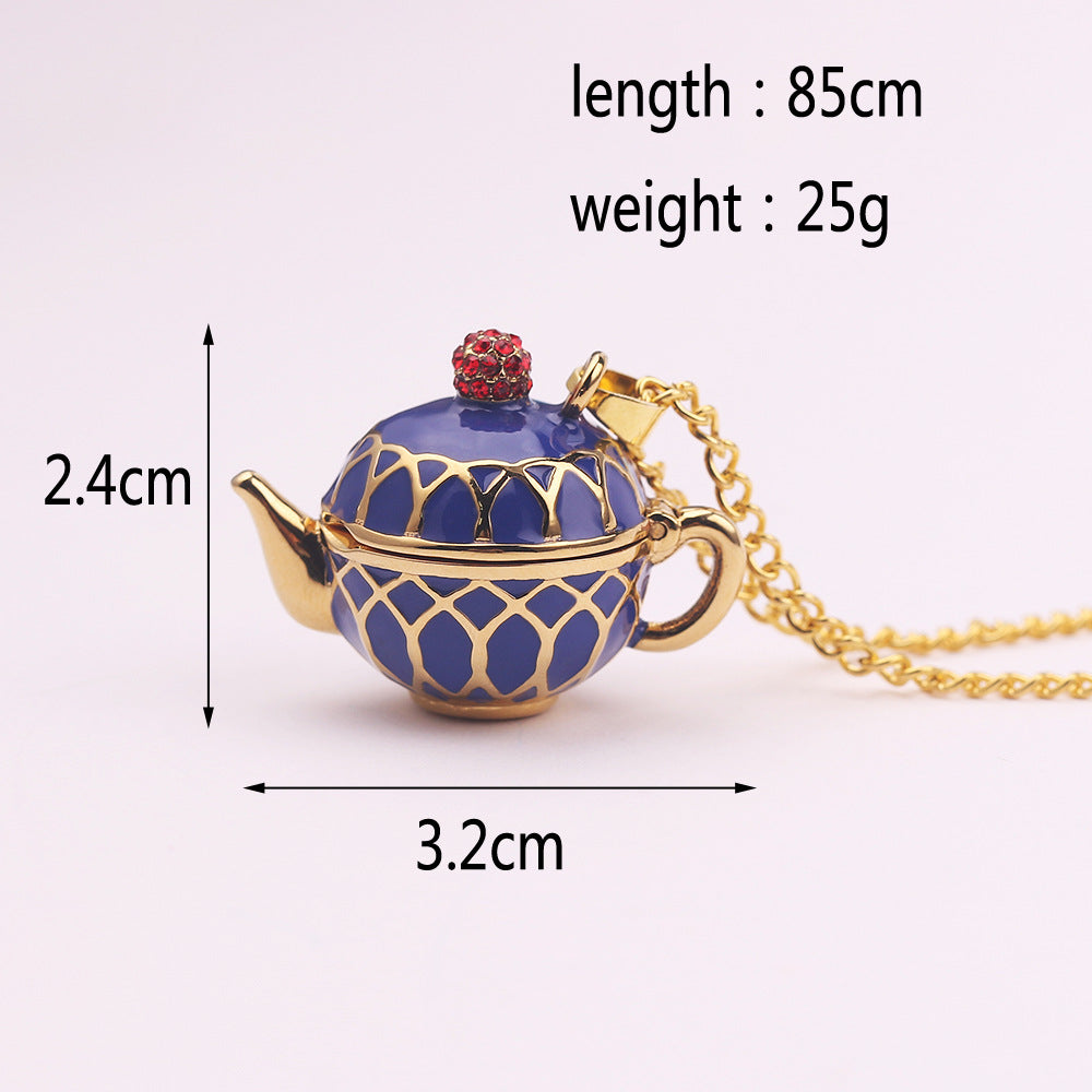 Wholesale Enamel Teacup Alloy Necklaces