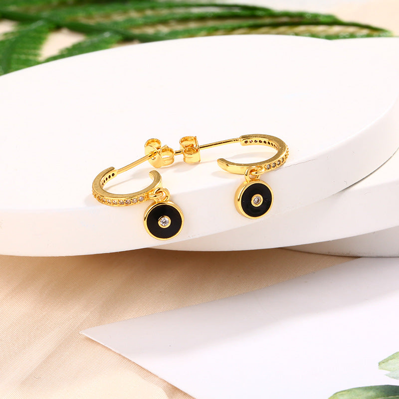 Wholesale Geometric Round Copper Earrings