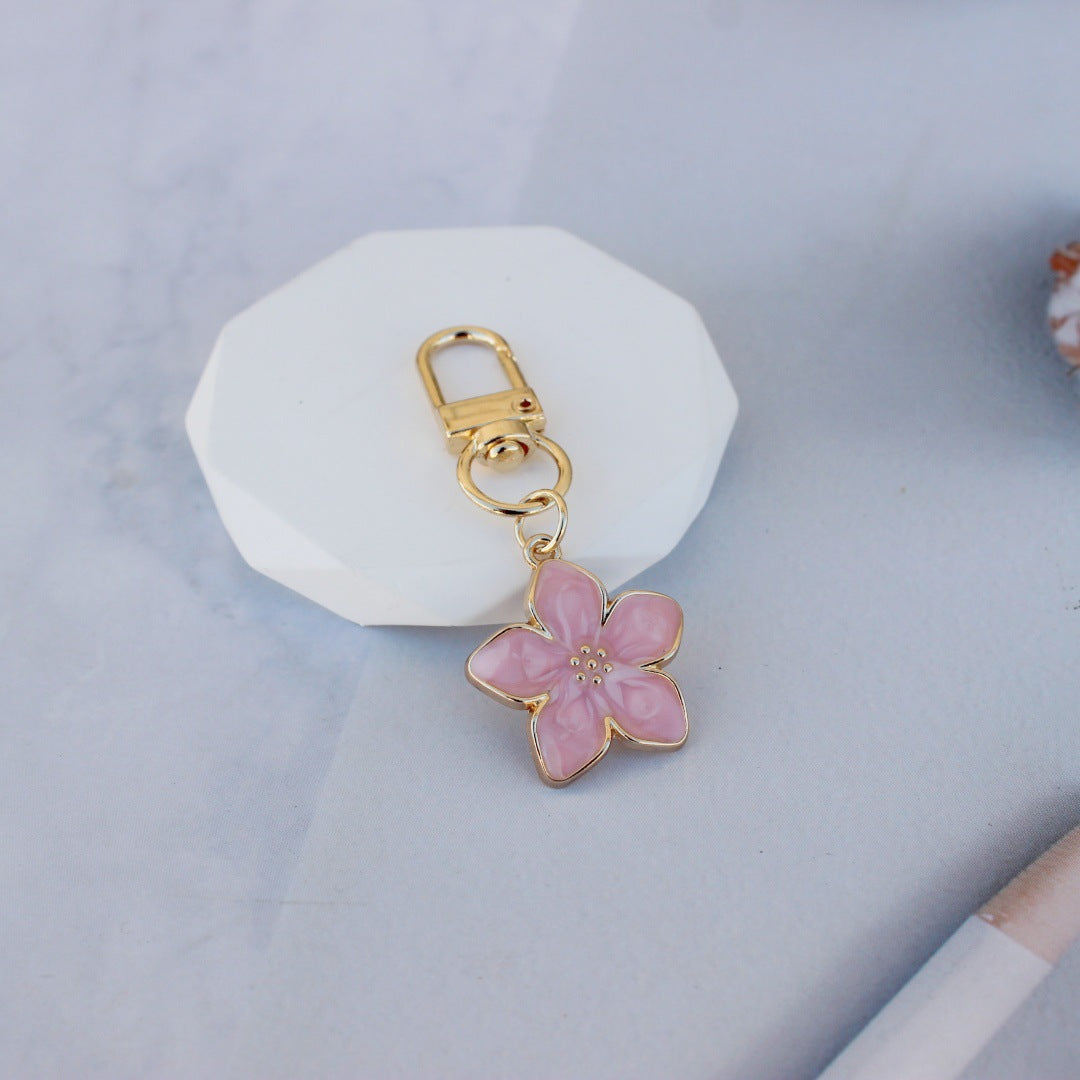 Wholesale  Korean Style Simple Cute Girl Pear Flower Pendant Keychain Bag Pendant Small Gift