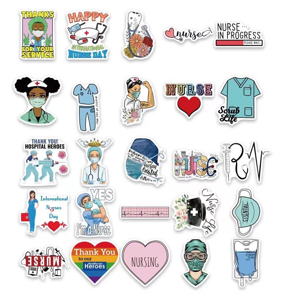 Wholesale Nurse Series Waterproof PVC Stickers