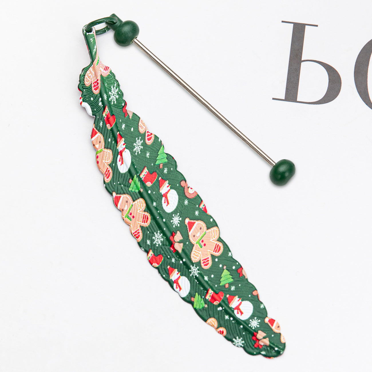 Wholesale New Christmas Halloween Feather Bookmark Handmade DIY Metal Bookmark