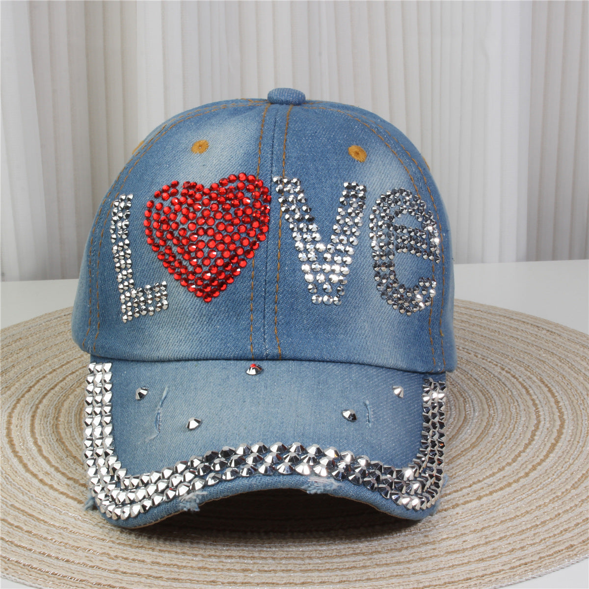 Wholesale British Denim Diamond Casual Baseball Cap