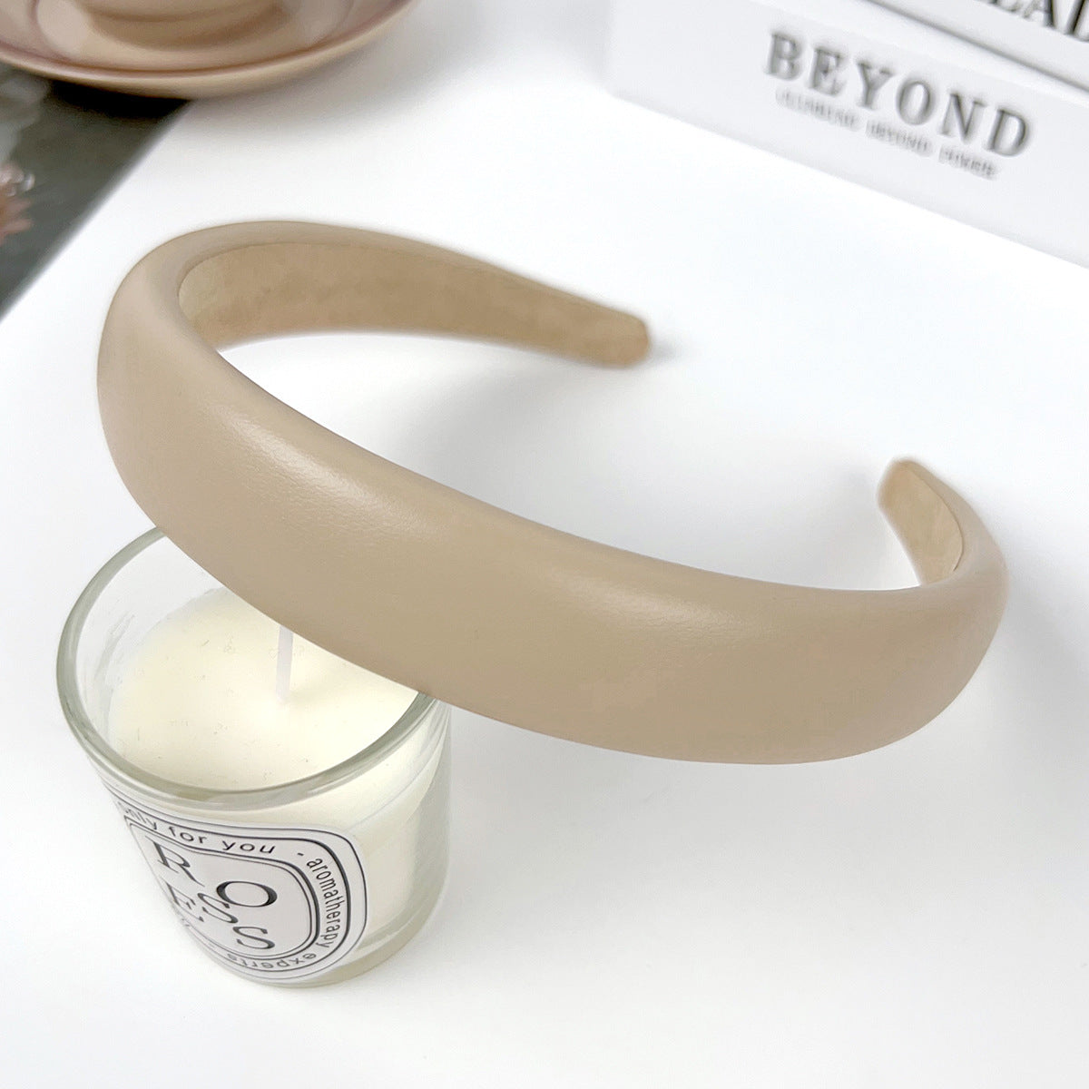 Wholesale Solid Color Wide-brimmed Sponge High Cranial Headband