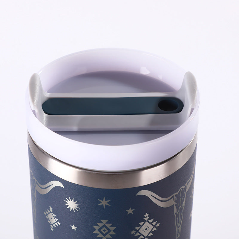 Wholesale Tumbler 40oz Stainless Steel Laser Bull Head Western Style Ice Bullies Cup