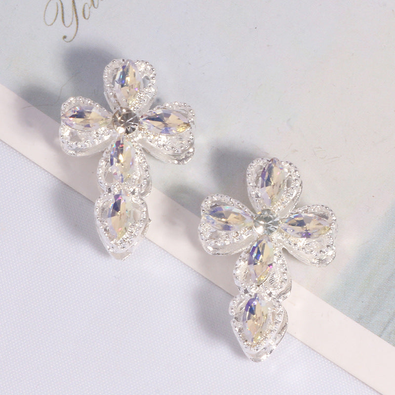 Wholesale 3PCS/Pack Alloy Stereo Cross DIY Straight Hole Beads Cute Decorative Mobile Phone Chain Key Chain Bag Chain Accessories