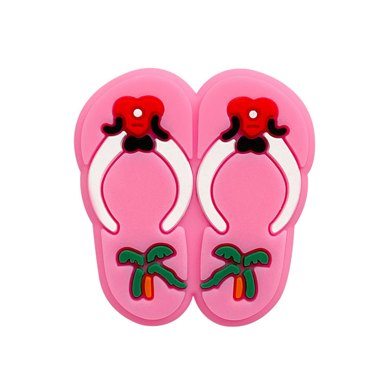 Wholesale 10pcs/pack Slipper Silicone Focal beads