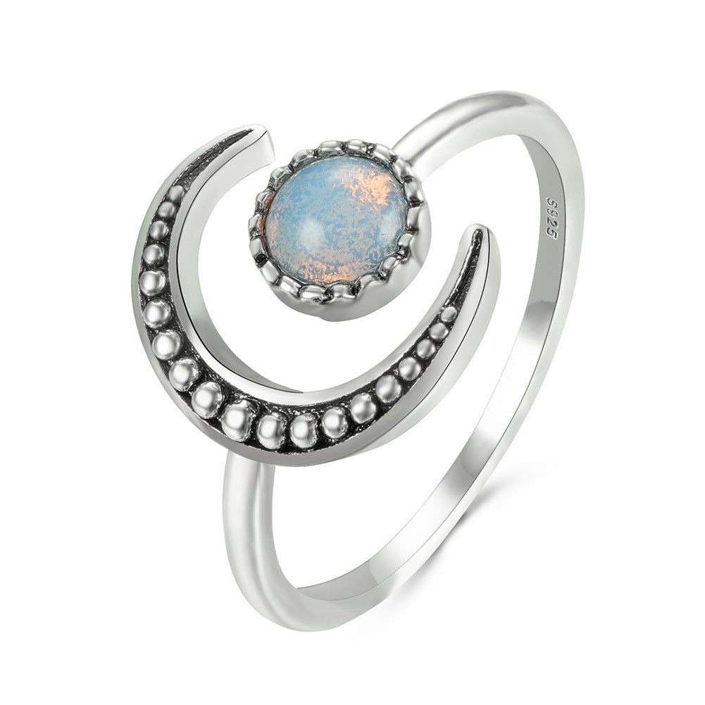 Wholesale Moon Sun Open Adjustable Moonstone Ring