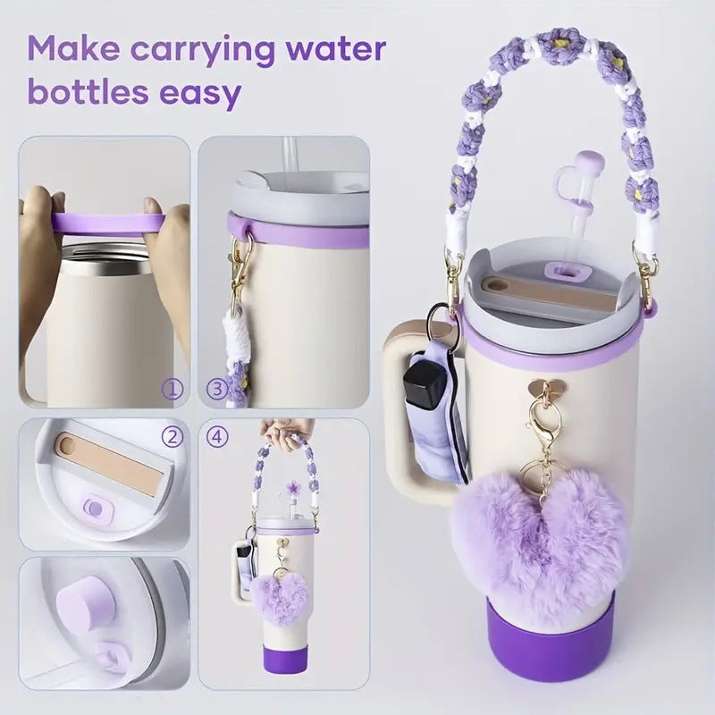 Wholesale Cup set with love plush pendant and leak-proof stopper