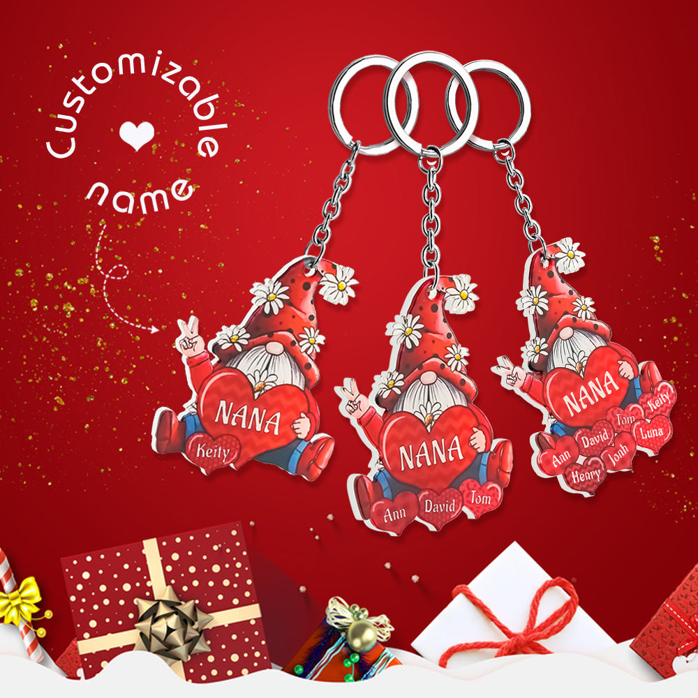 Wholesale Acrylic Stainless Steel Keychain Christmas Halloween Thanksgiving