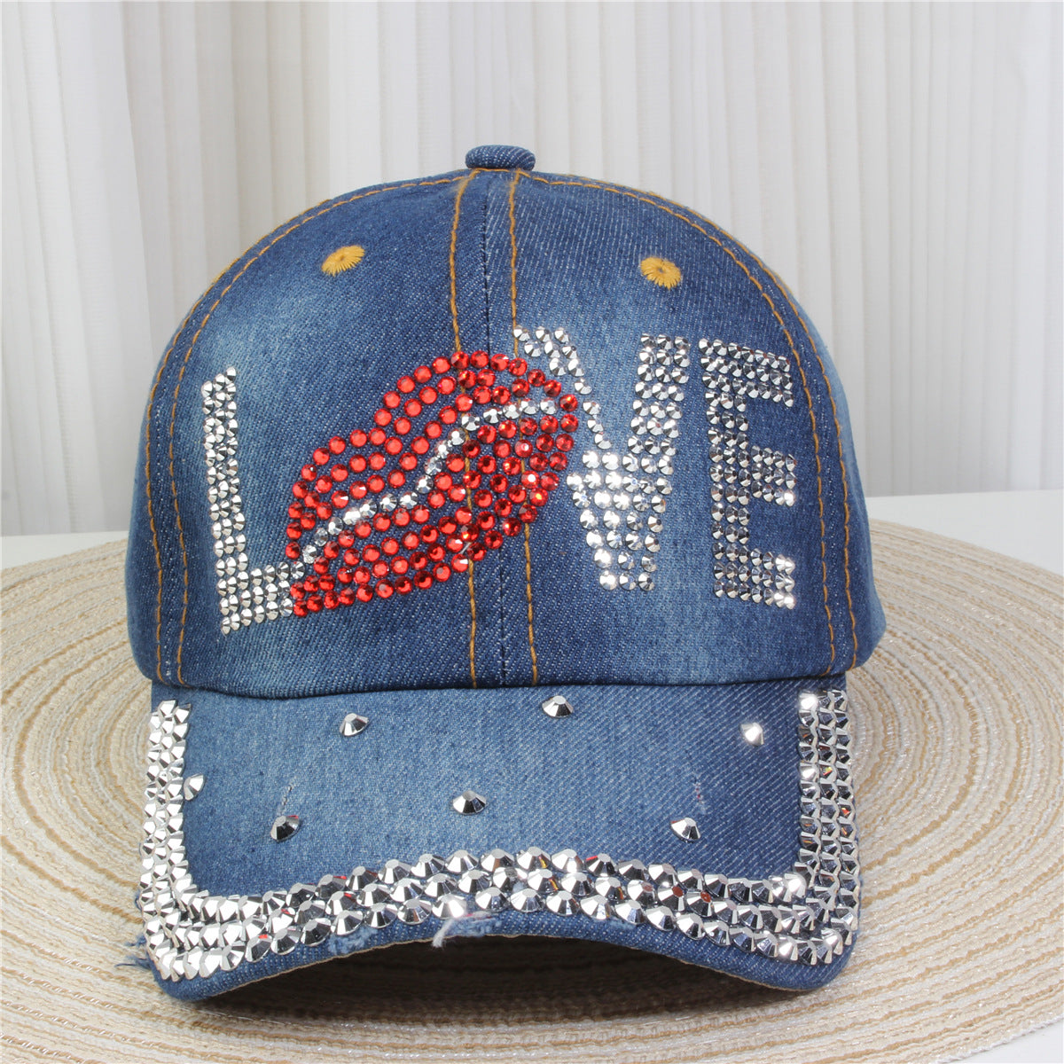 Wholesale British Denim Diamond Casual Baseball Cap