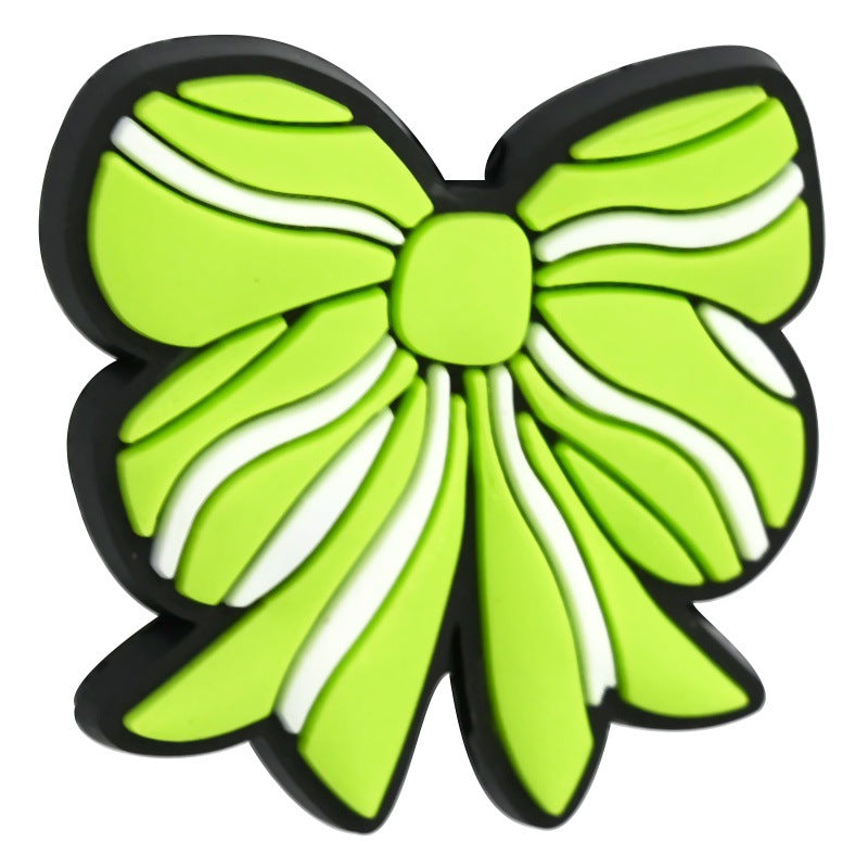 Wholesale Random 100pcs/pack  DIY Bow Beaded Pen Jewelry Soft Rubber Beaded Accessories