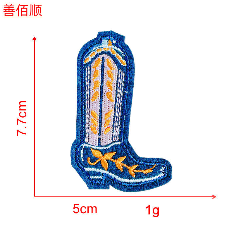 Wholesale 5pcs Shoes Cloth Patch Non-woven Fabric Sewing Boots Jeans Personalized Decoration Patch FS