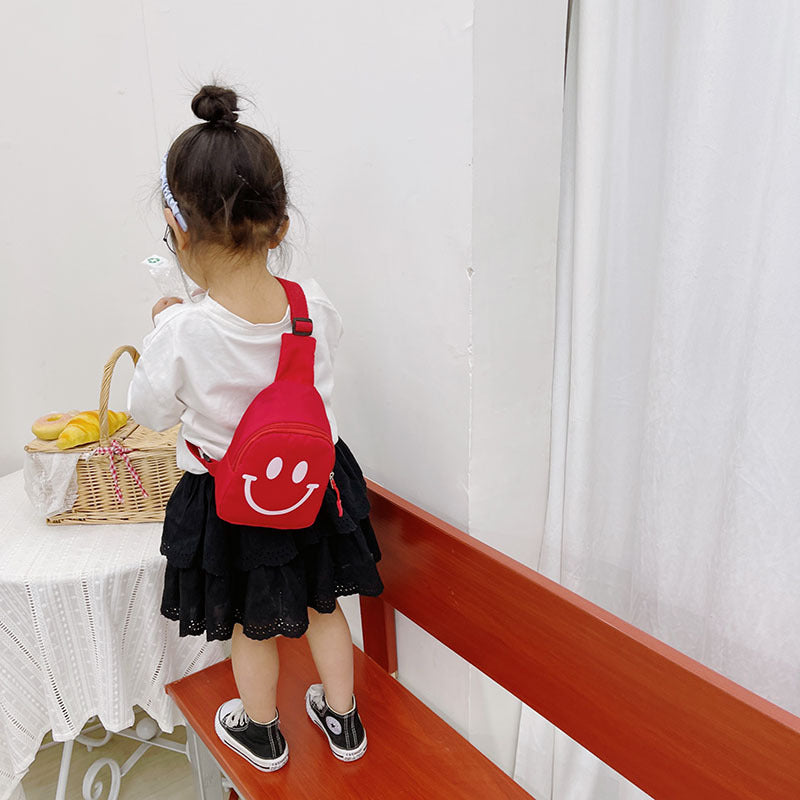 Wholesale Children's Internet Celebrity Smiling Face Nylon Outdoor Bags