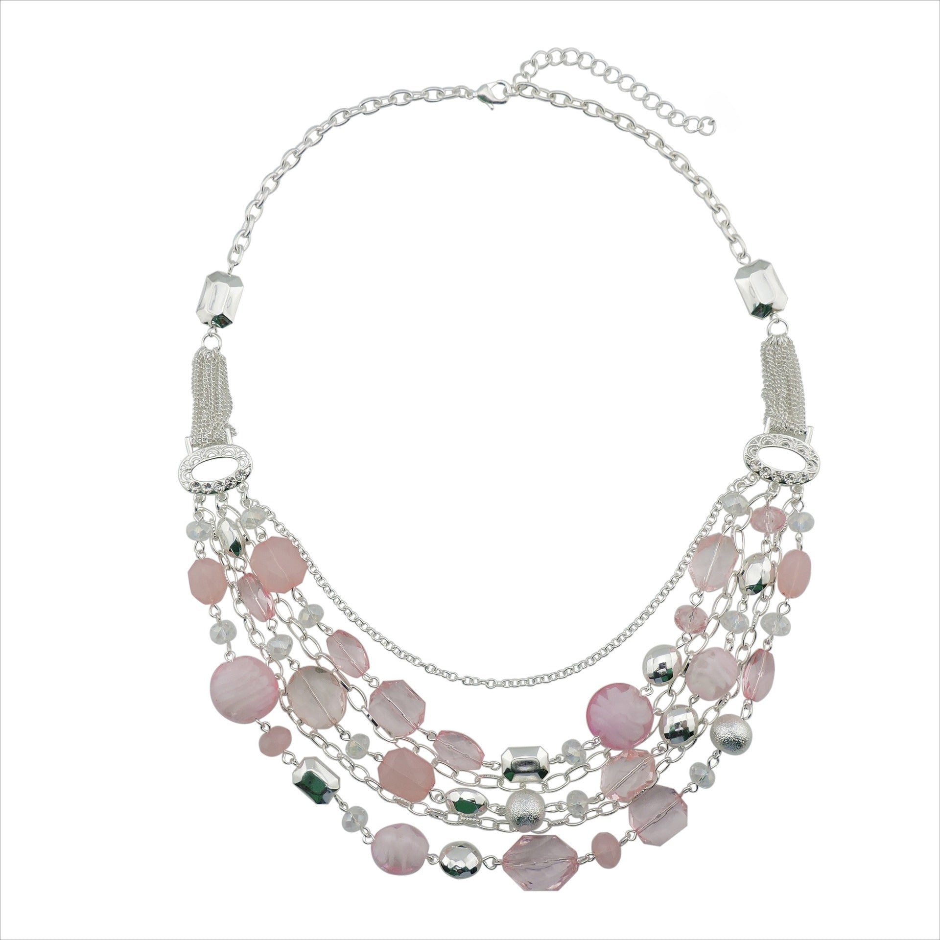 Wholesale Multi-layer Glass Bead Acrylic Necklace