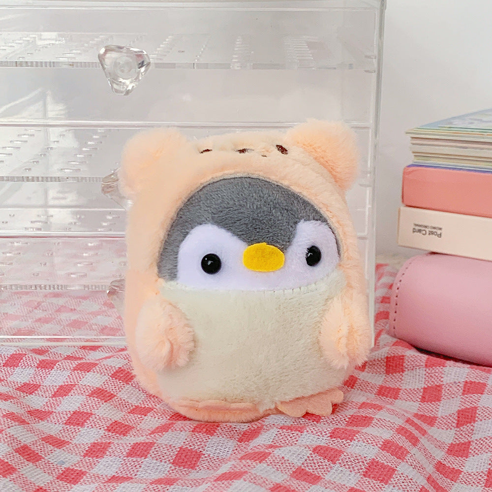 Wholesale Cute Plush Bear Transformed Into Penguin Backpack Doll Plush Pendant Keychain