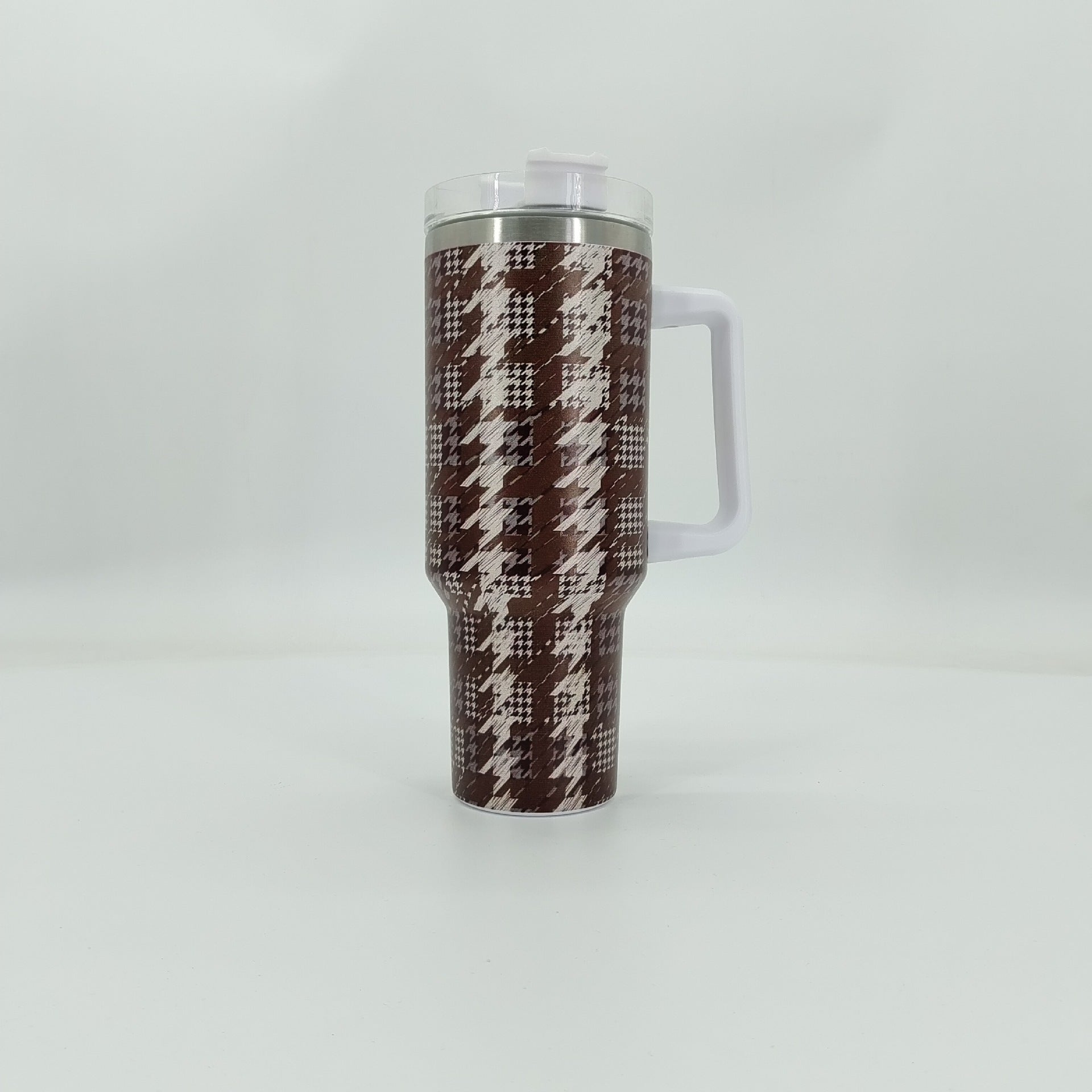 Wholesale Tumbler Qianniao Grid Double-layer Stainless Steel Large Capacity Ice Bullies Cup