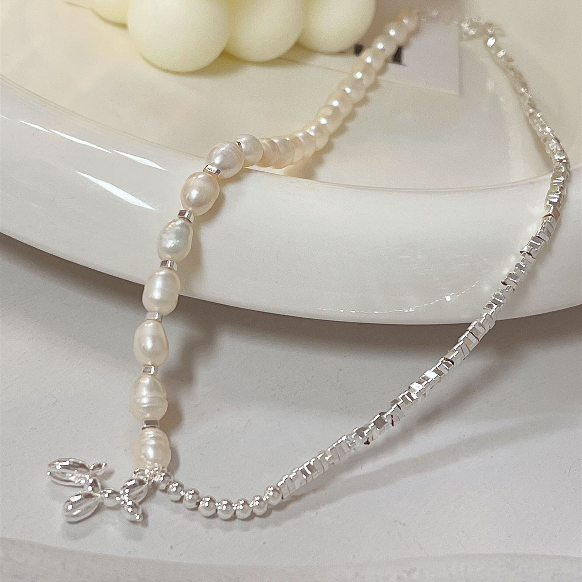Wholesale Sweet Balloon Dog Pearl Metal Bracelet