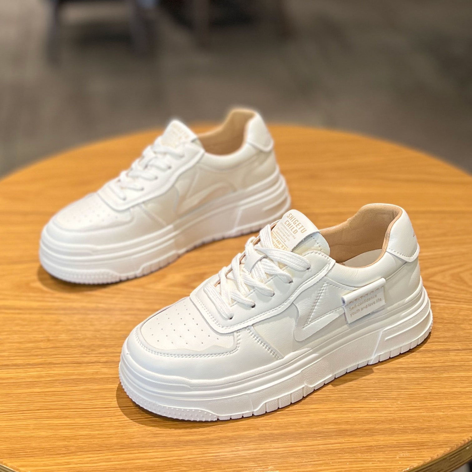 Wholesale 2023 Leather Enhanced Breathable Casual Sports Small White Shoes