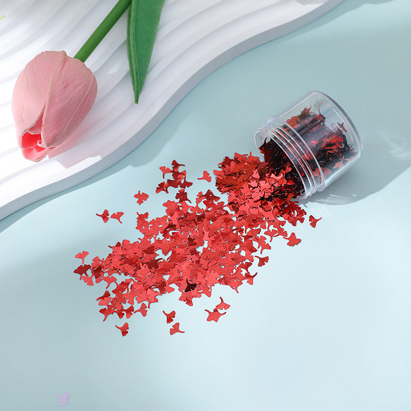 Wholesale Diy Glue Flow Hemp Ginkgo Leaf Sequins Special-shaped Leaf Glitter Glitter Nail Art Quicksand Decoration Making Materials