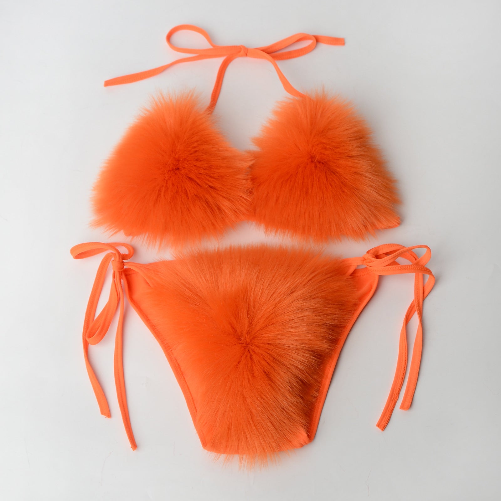 Wholesale Solid Color Bikini Plush Swimwear