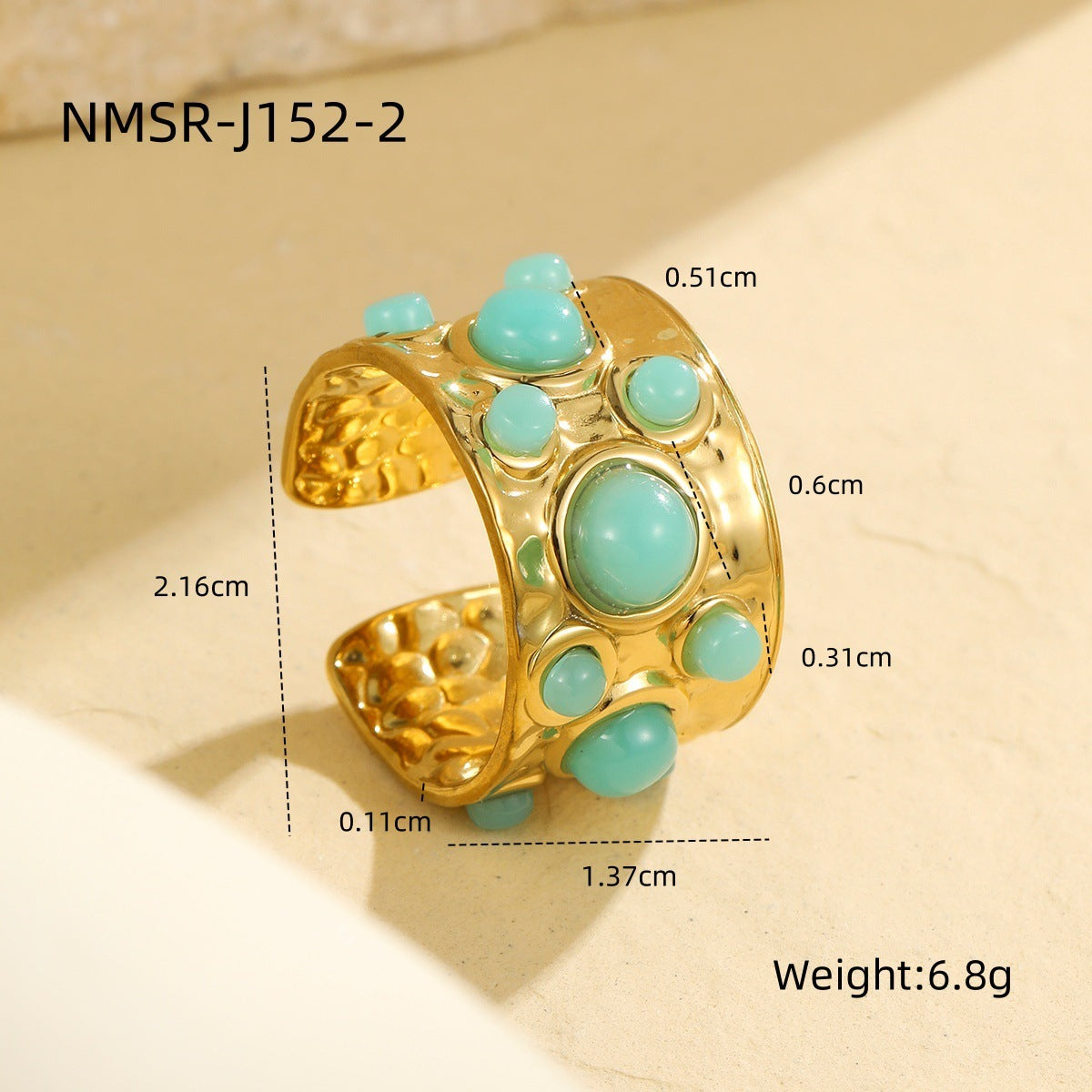Wholesale French court style multi-gemstone open retro ring