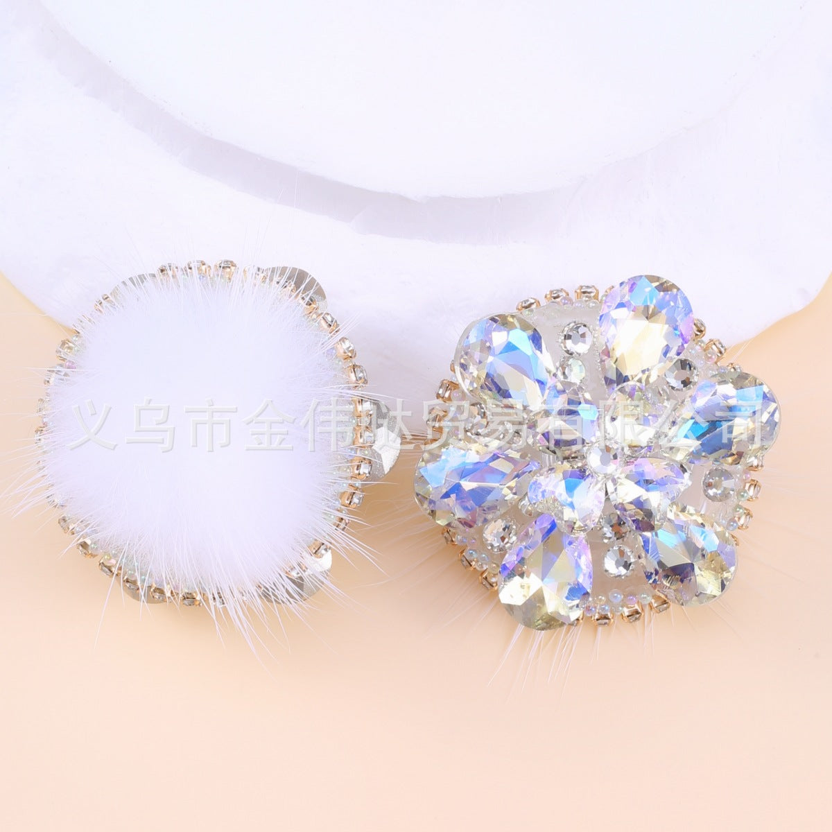 Wholesale Heavy Industry Rotating Zircon Six Leaf Clover Diamond Ball DIY Jewelry Accessories