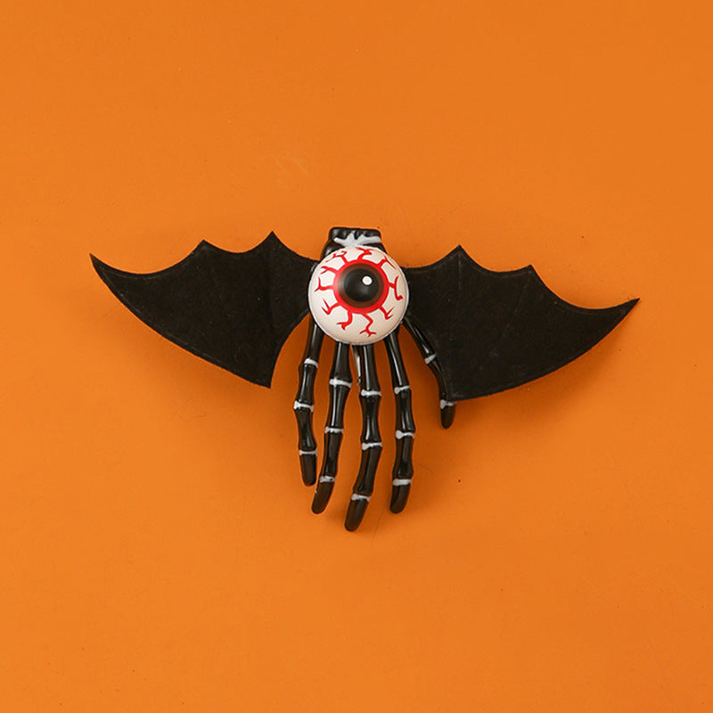 Wholesale Halloween Resin Skull Hand Hair Clip