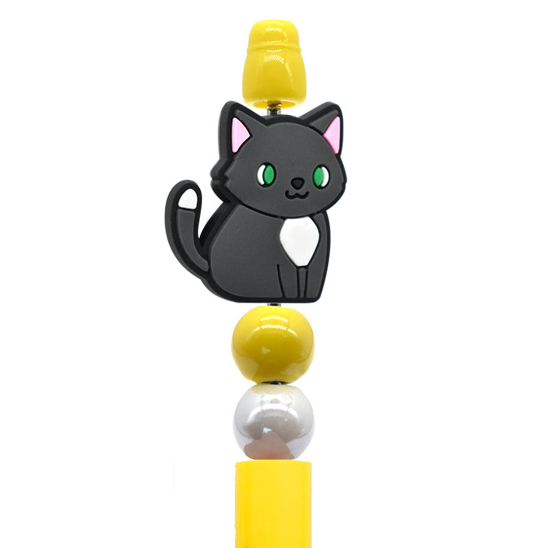 Wholesale Random  100pcs/pack  Cute Cartoon Cat PVC Beads