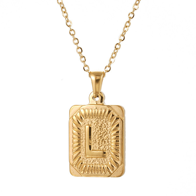 Wholesale Brand Letter Pendant Gold Plated Necklaces