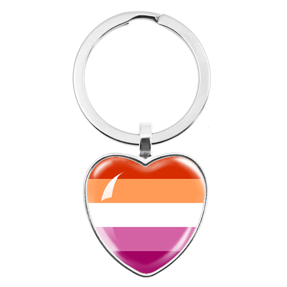 Wholesale LGBT Rainbow Love Metal Keychain
