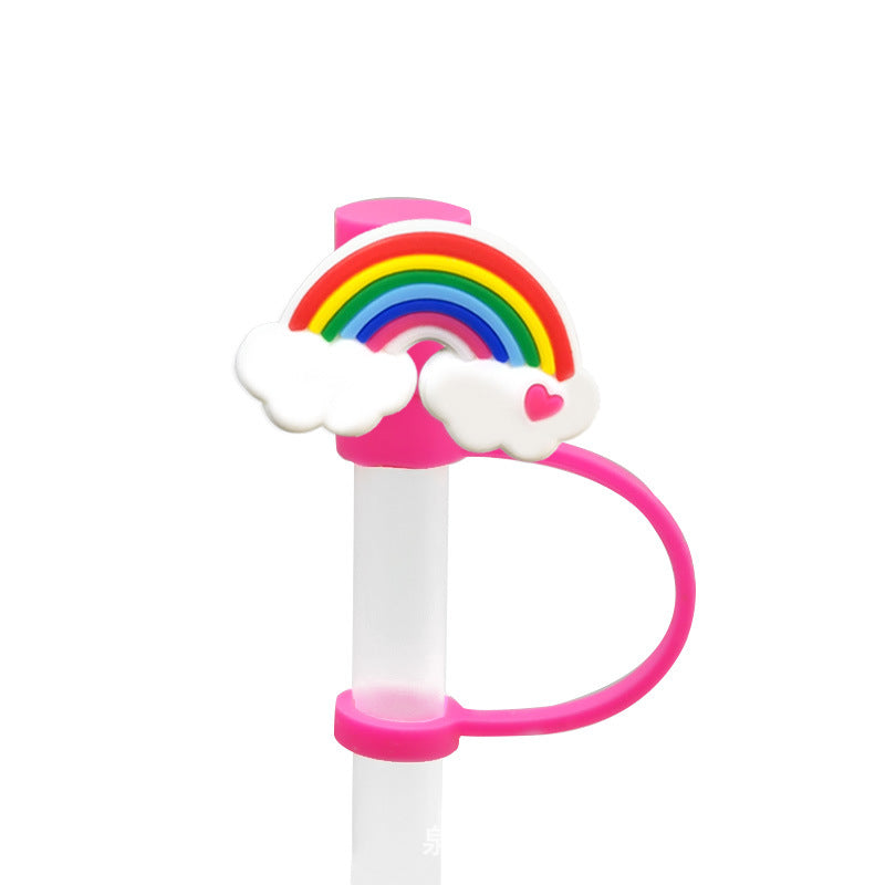 Wholesale of 10pcs Sweetheart Series Patterned Silicone Straw Sets